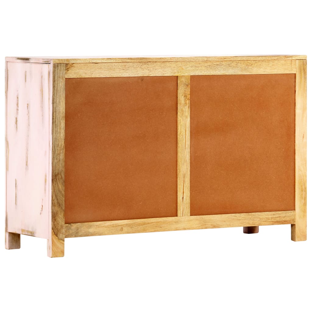 skænk 110x35x70 cm massivt mangotræ lyserød