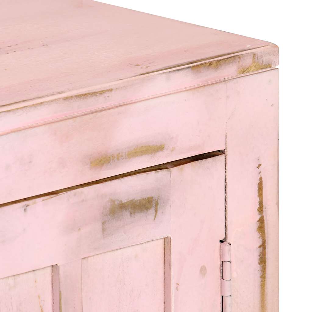 skænk 110x35x70 cm massivt mangotræ lyserød