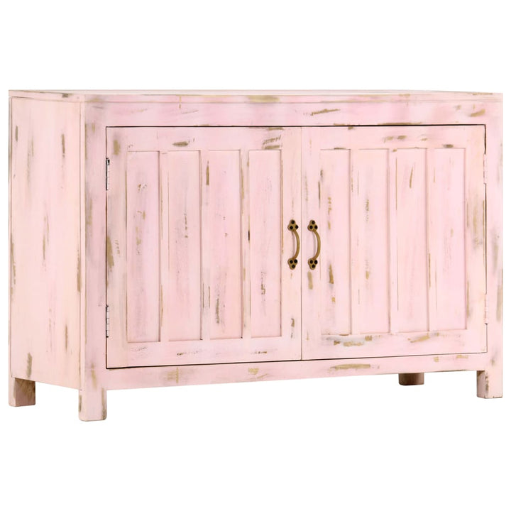 skænk 110x35x70 cm massivt mangotræ lyserød