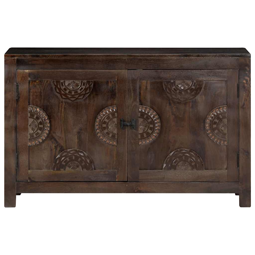 skænk med udskåret design 110x35x70 cm massivt mangotræ