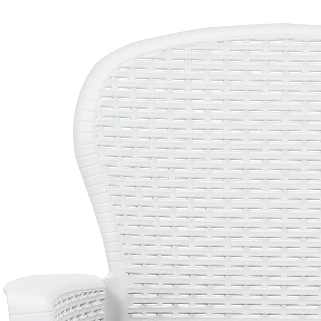 havestole 2 stk. med hynde plastik rattanlook hvid