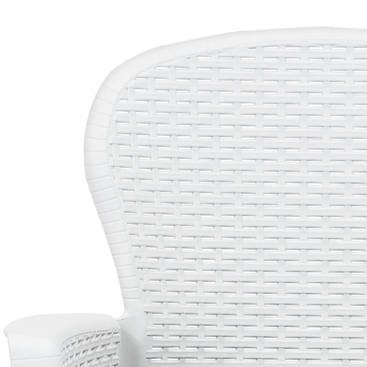 havestole 2 stk. med hynde plastik rattanlook hvid
