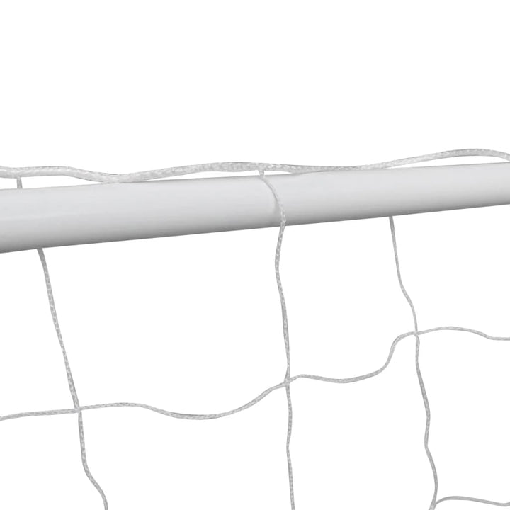 fodboldmål 2 stk. med net 182x61x122 cm stål hvid
