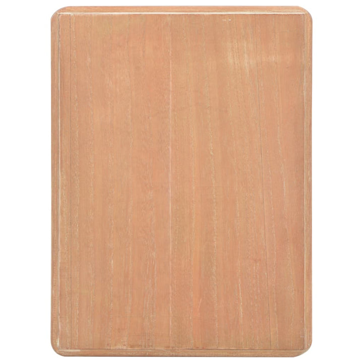 natbord massivt fyrretræ 40 x 30 x 50 cm hvid og brun
