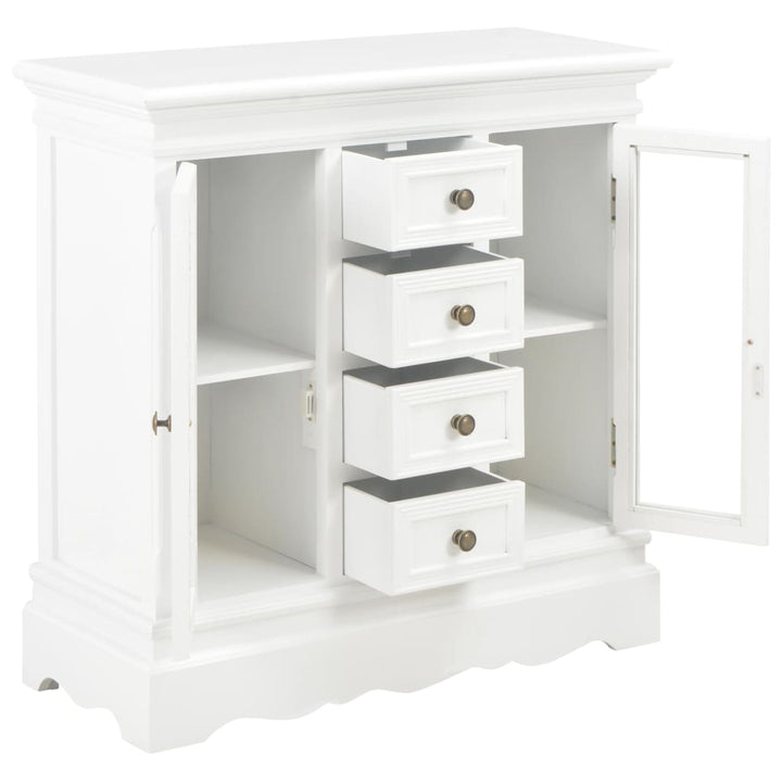 skænk 70x28x70 cm massivt fyrretræ hvid