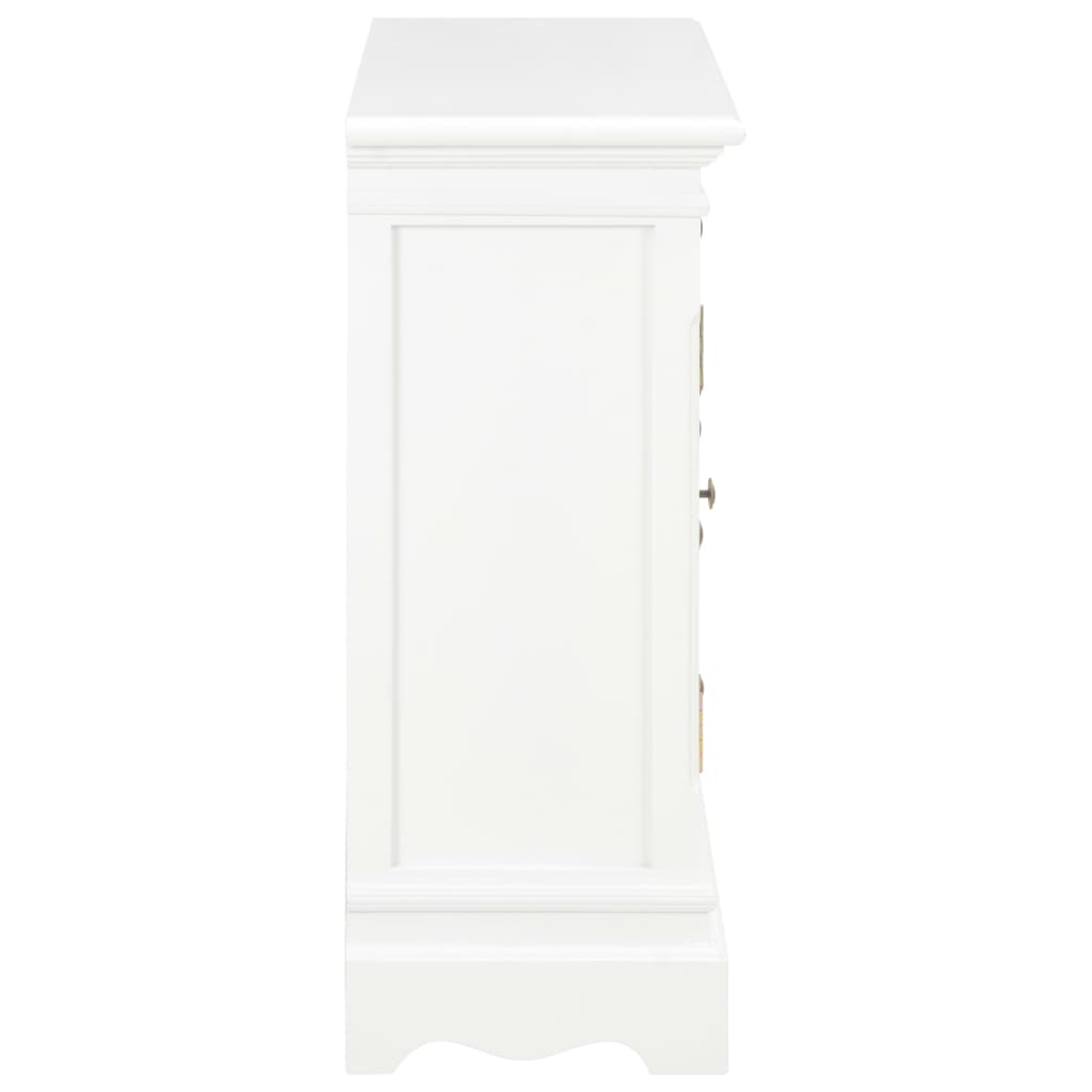 skænk 70x28x70 cm massivt fyrretræ hvid