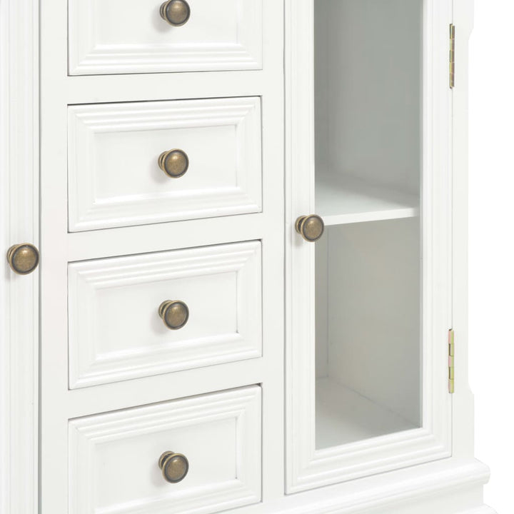 skænk 70x28x70 cm massivt fyrretræ hvid