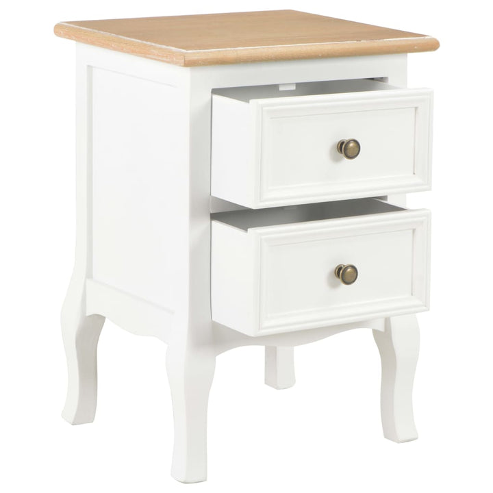 sengeborde 2 stk. 35x30x49 cm MDF hvid