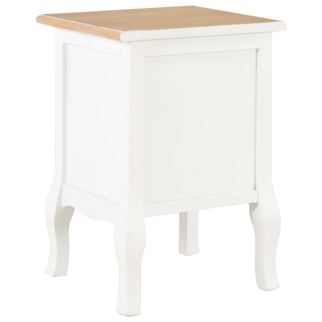 sengeborde 2 stk. 35x30x49 cm MDF hvid