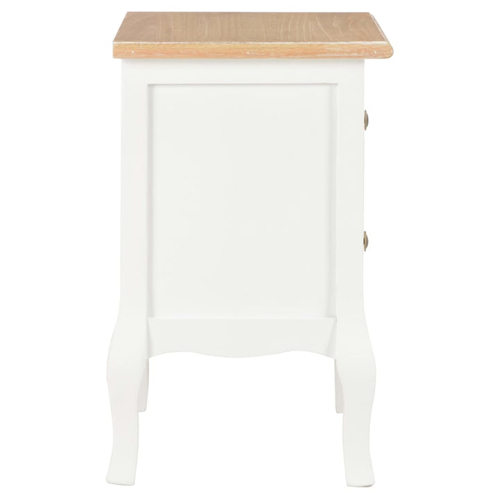 sengeborde 2 stk. 35x30x49 cm MDF hvid