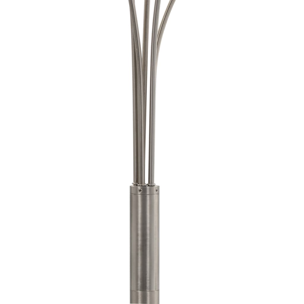 standerlampe 200 cm 5 x E14 sølvfarvet