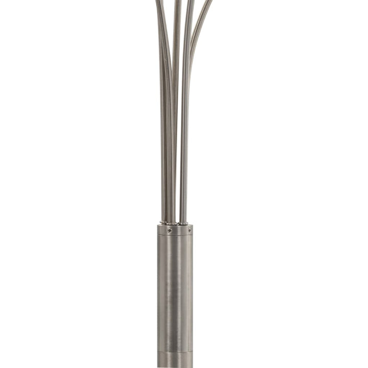 standerlampe 200 cm 5 x E14 sølvfarvet