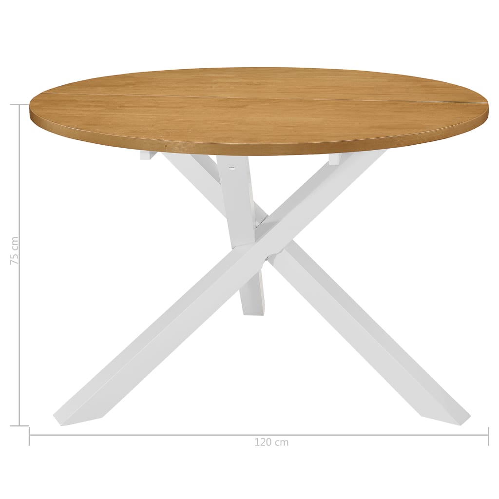 spisebord 120 x 75 cm MDF hvid