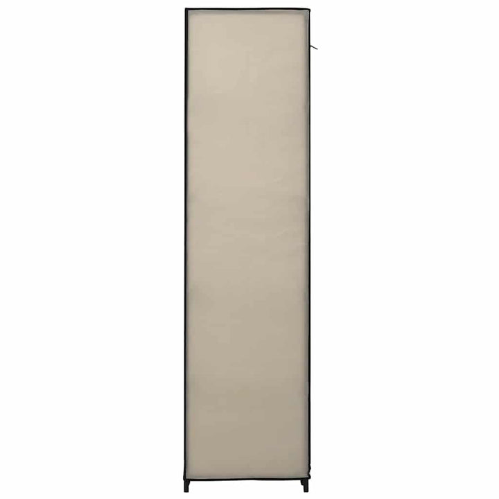 foldbart klædeskab 110 x 45 x 175 cm stof cremefarvet