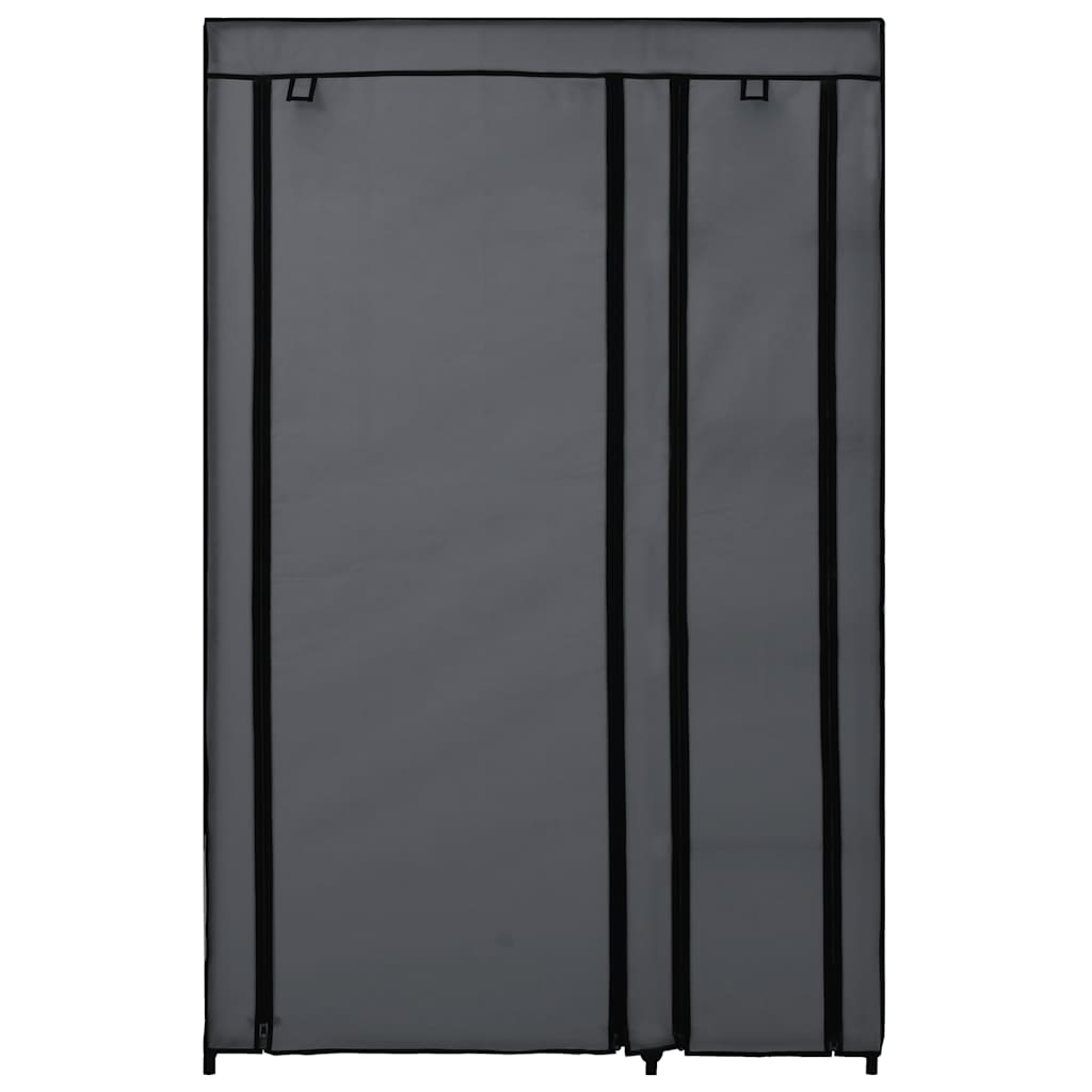 foldbart klædeskab 110 x 45 x 175 cm stof grå
