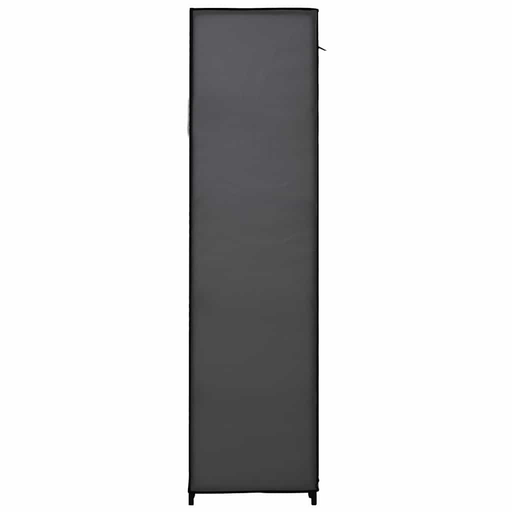 foldbart klædeskab 110 x 45 x 175 cm stof grå