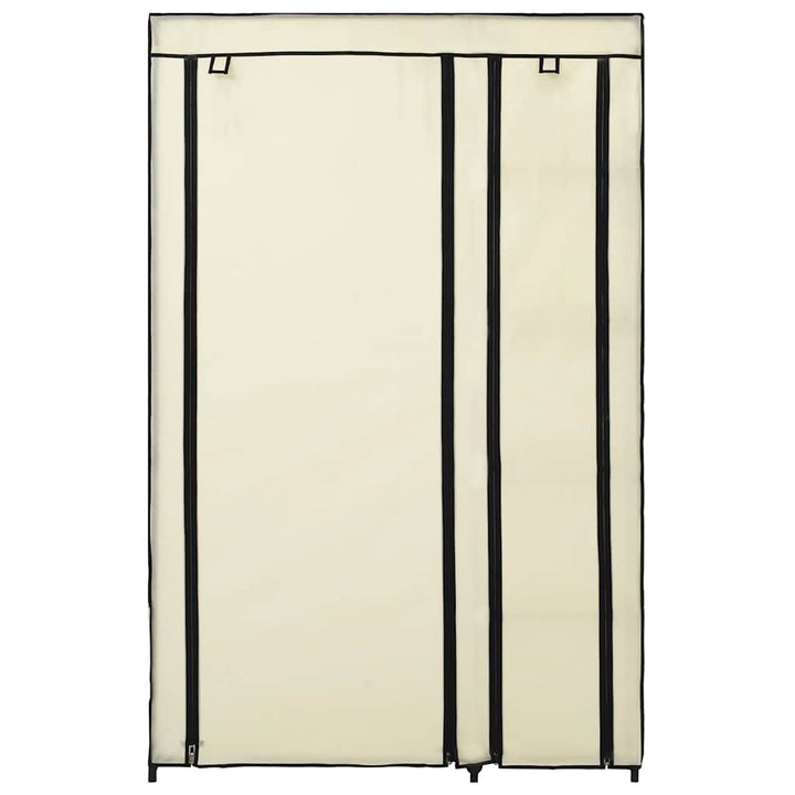 foldbare klædeskabe 2 stk. 110 x 45 x 175 cm stof cremefarvet