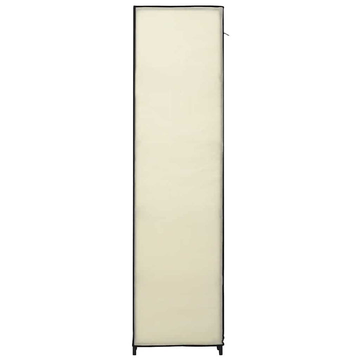 foldbare klædeskabe 2 stk. 110 x 45 x 175 cm stof cremefarvet