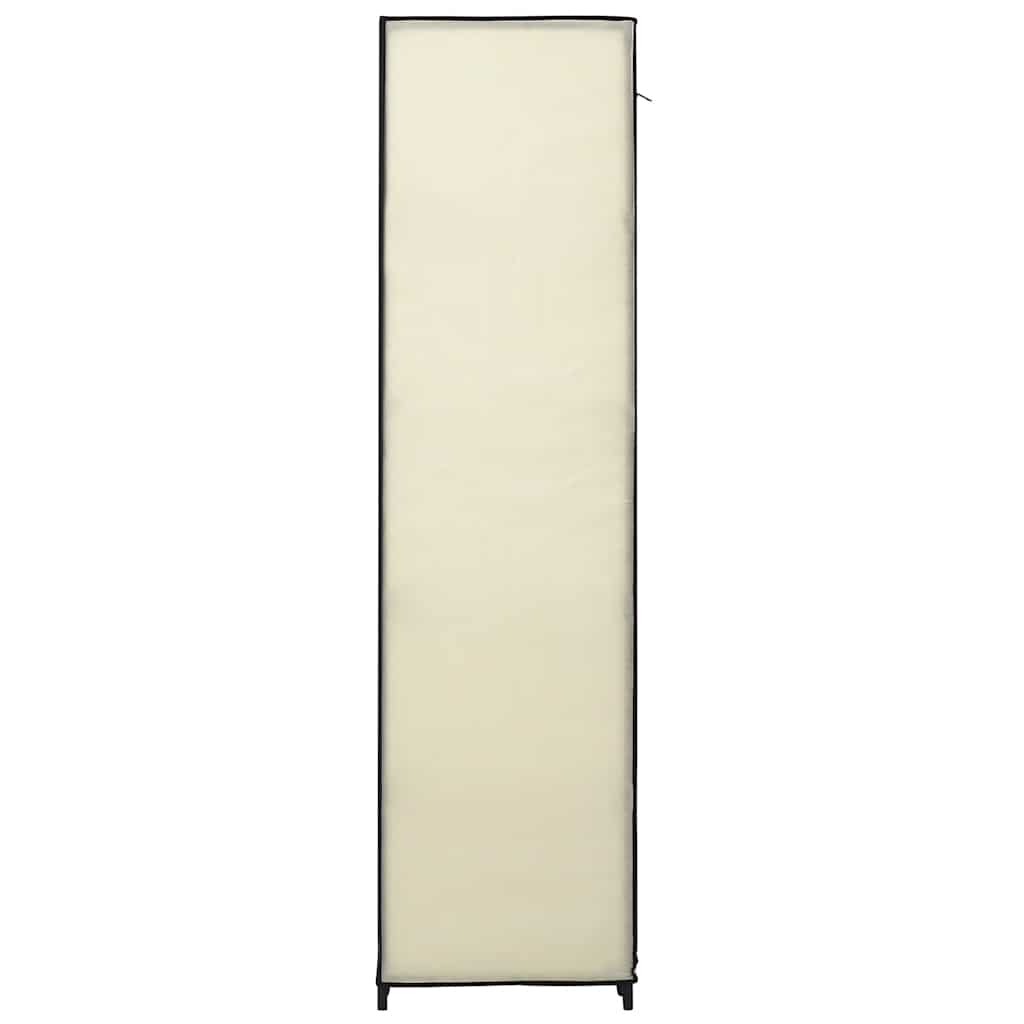 foldbare klædeskabe 2 stk. 110 x 45 x 175 cm stof cremefarvet
