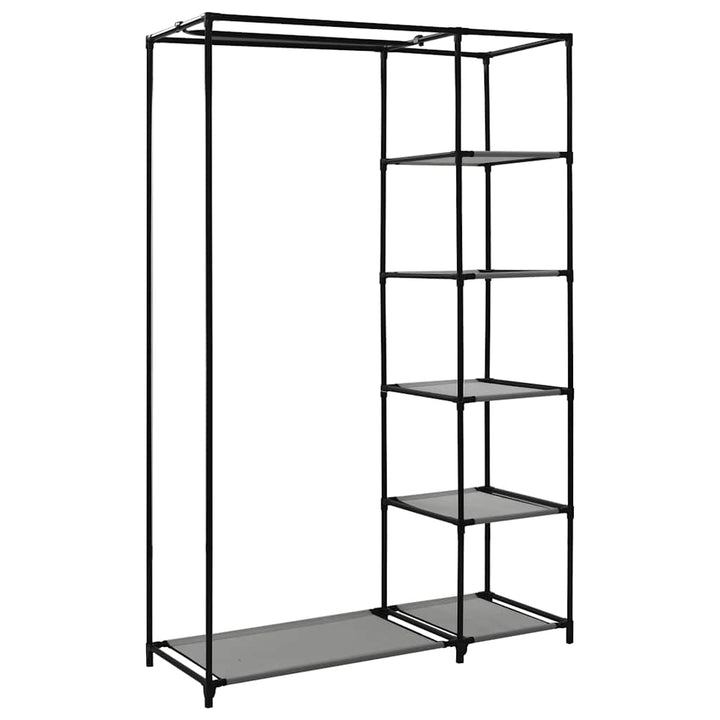 foldbare klædeskabe 2 stk. 110 x 45 x 175 cm stof grå