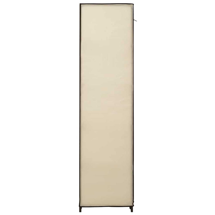 klædeskab med rum og stænger cremefarvet 150 x 45 x 176 cm stof