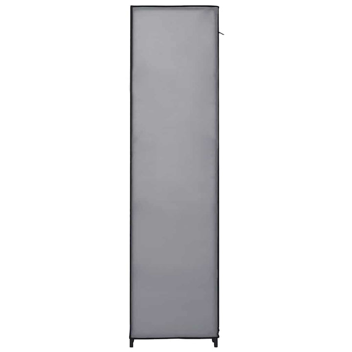 klædeskab med rum og stænger 150 x 45 x 176 cm stof grå