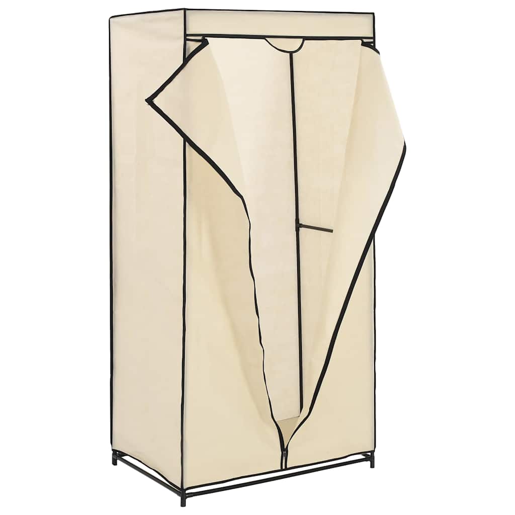 klædeskab 75x50x160 cm cremefarvet