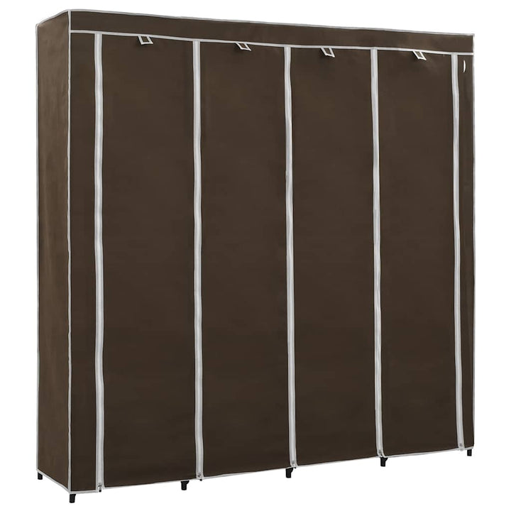 klædeskab med 4 rum 175 x 45 x 170 cm brun