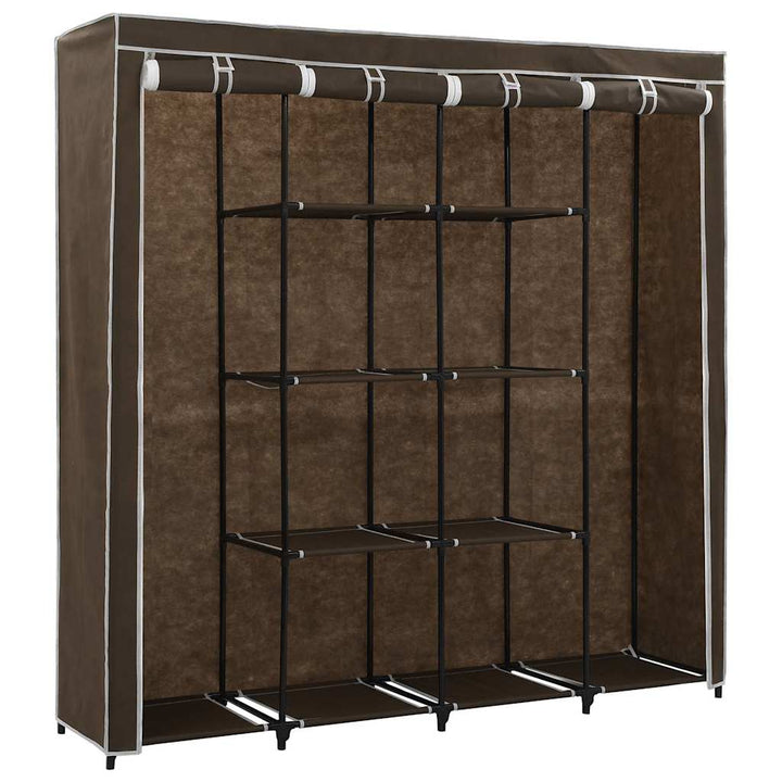 klædeskab med 4 rum 175 x 45 x 170 cm brun