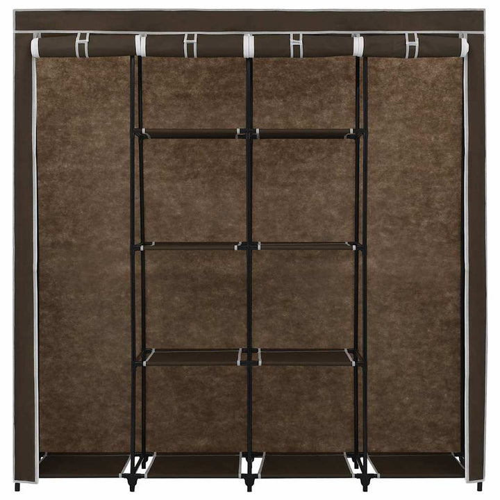 klædeskab med 4 rum 175 x 45 x 170 cm brun