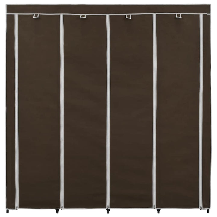 klædeskab med 4 rum 175 x 45 x 170 cm brun