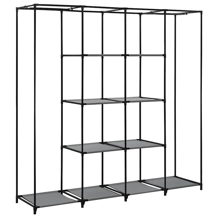 klædeskab med 4 rum 175 x 45 x 170 cm grå