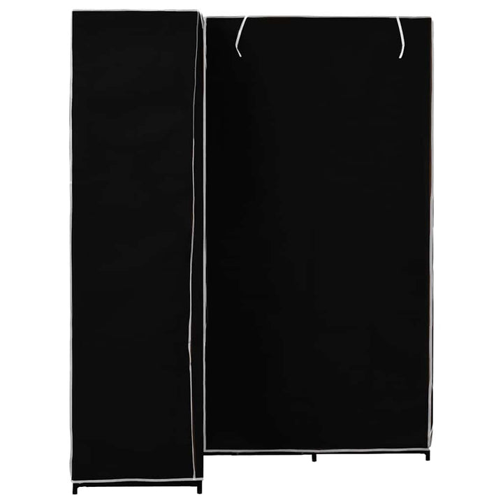 hjørneklædeskab 130 x 87 x 169 cm sort