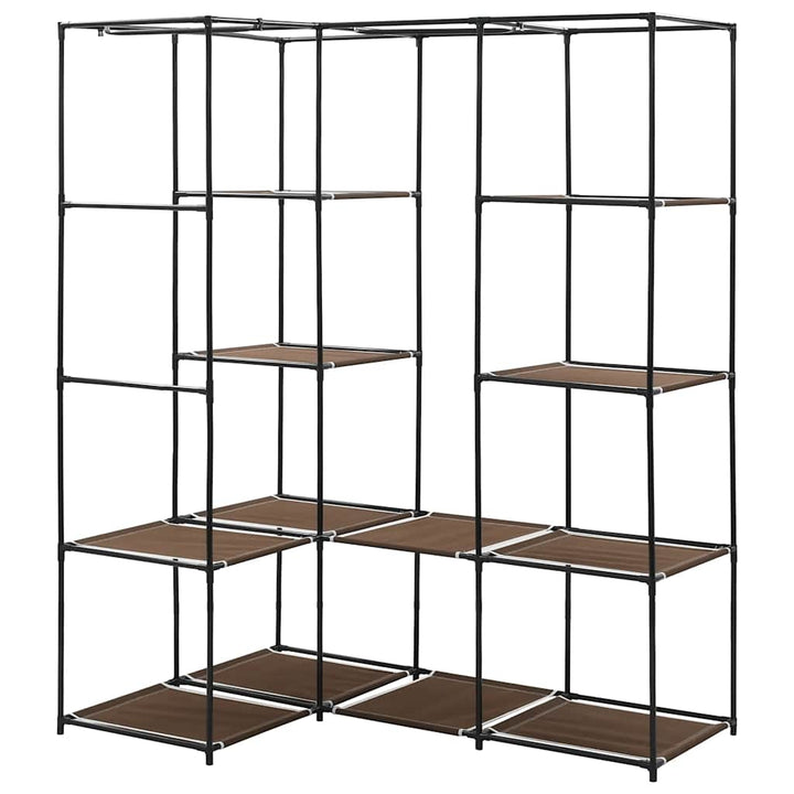 hjørneklædeskab 130 x 87 x 169 cm brun