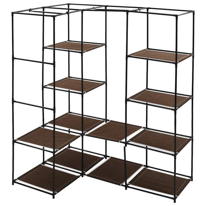 hjørneklædeskab 130 x 87 x 169 cm brun