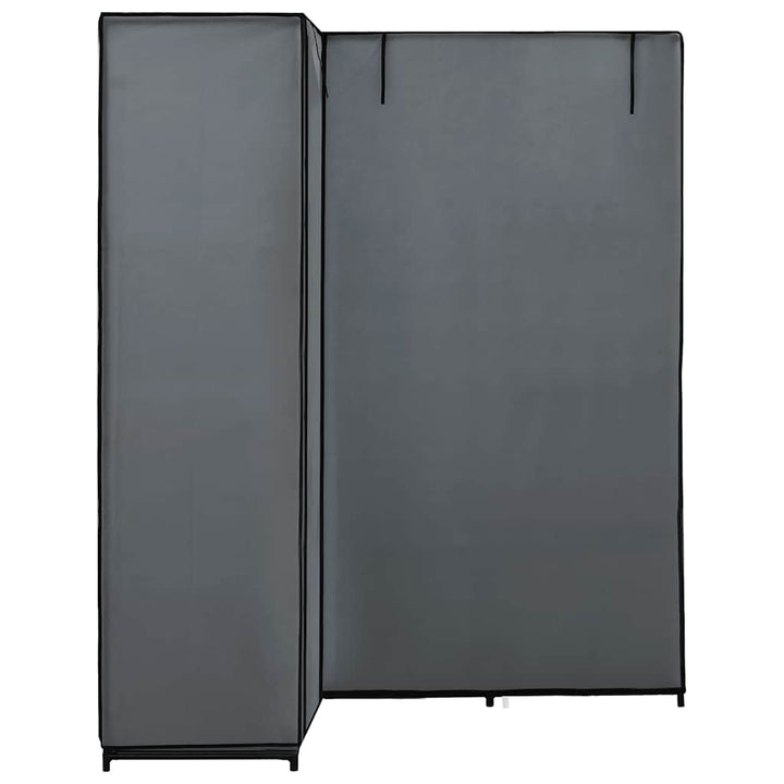 hjørneklædeskab 130 x 87 x 169 cm grå
