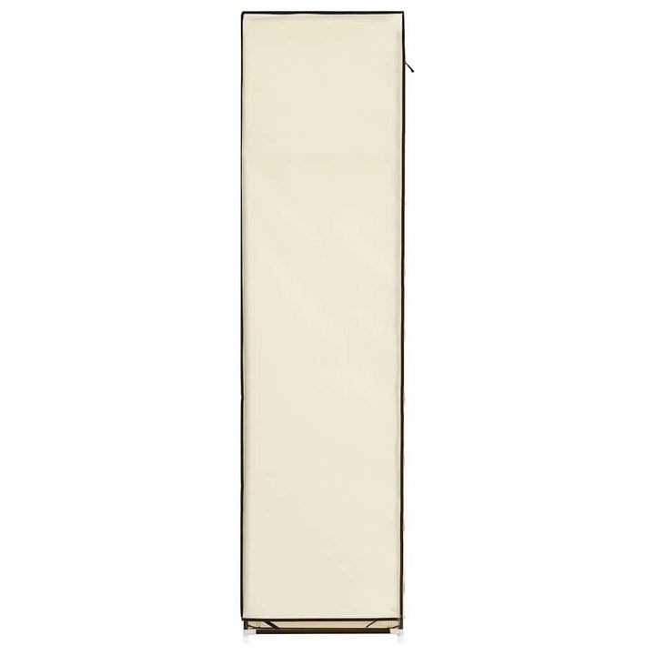 klædeskab med rum og tøjstænger 150 x 45 x 175 cm stof creme