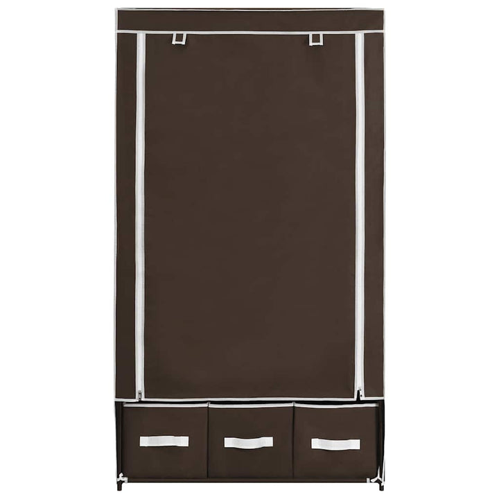 klædeskab 87 x 49 x 159 cm stof brun