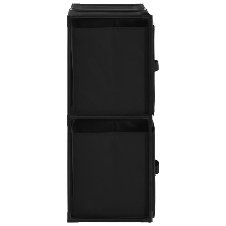 reol med 4 stofkurve 63x30x71 cm stål sort