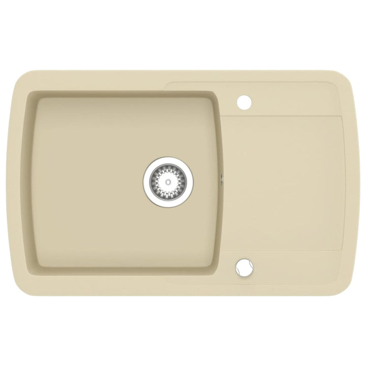 køkkenvask granit enkelt vask beige
