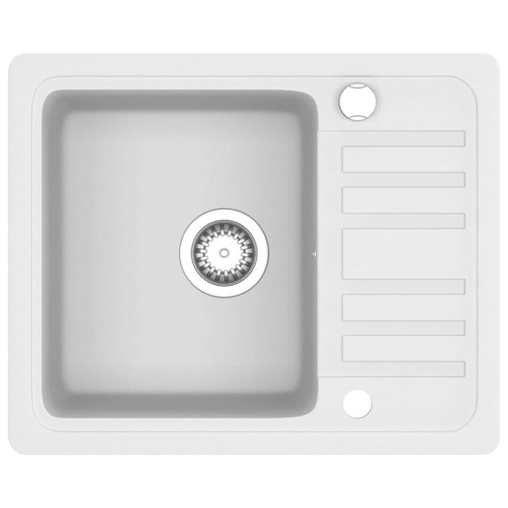 køkkenvask granit enkelt vask hvid