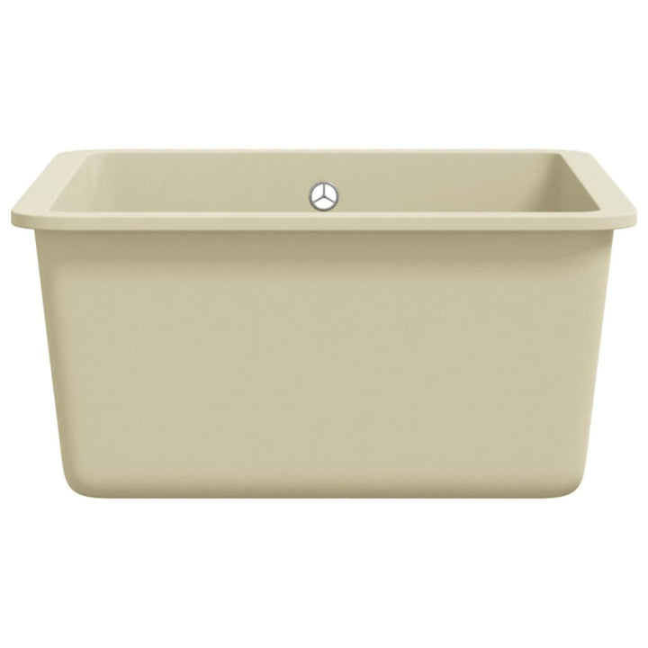 køkkenvask granit enkelt vask beige