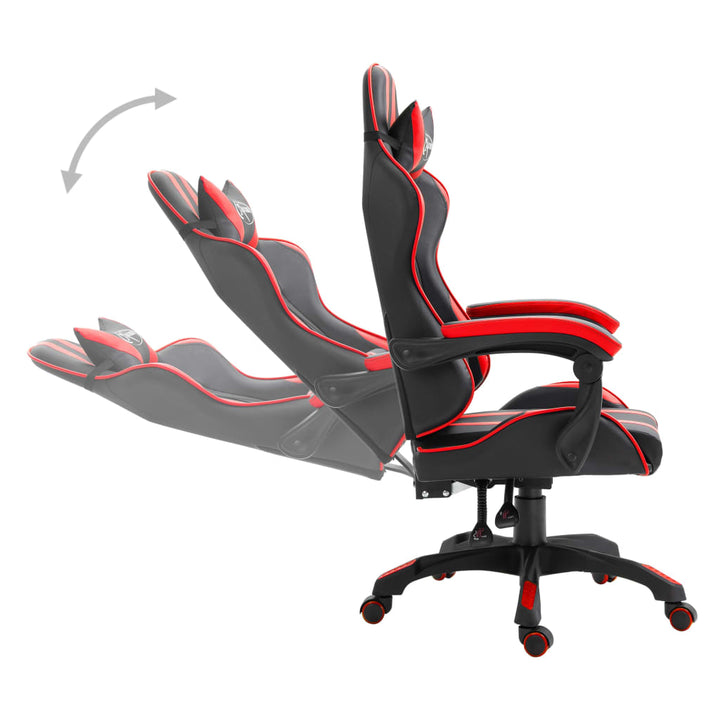 gamingstol kunstlæder rød