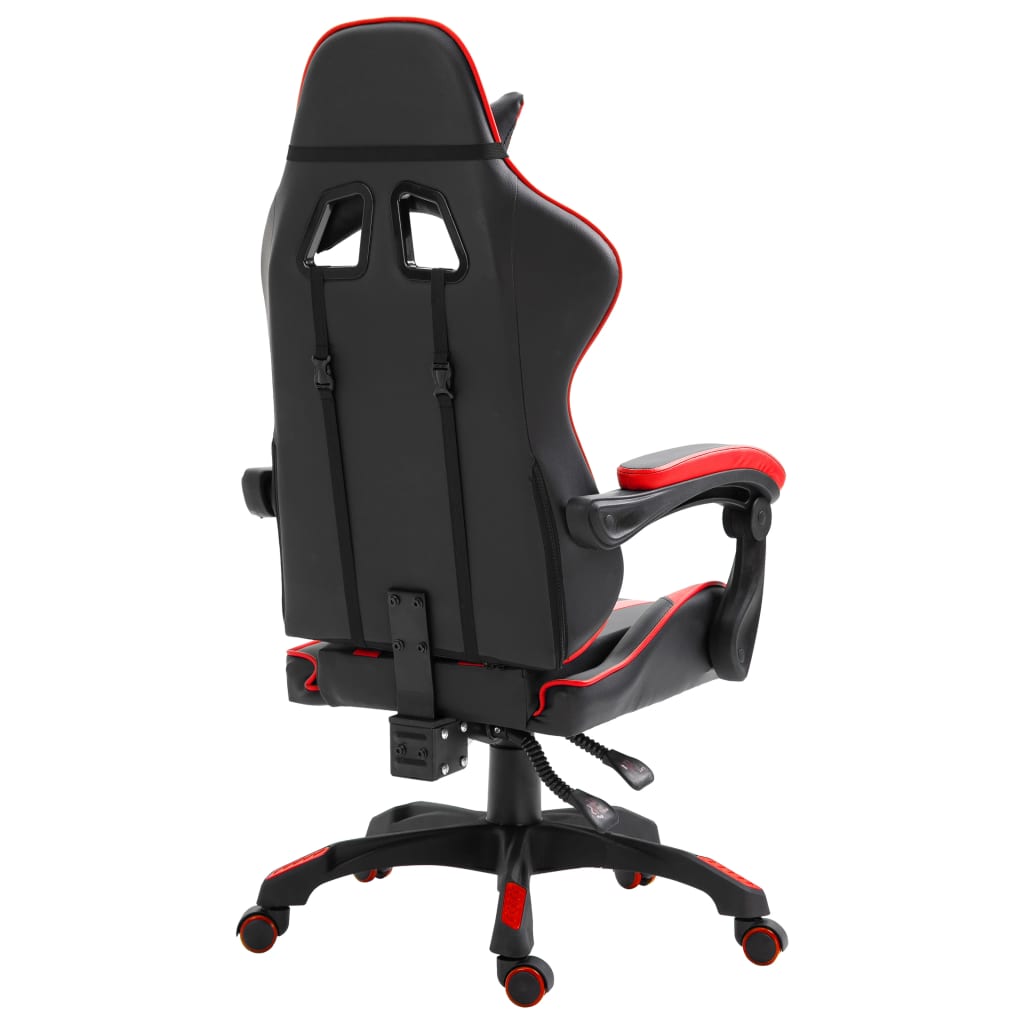 gamingstol kunstlæder rød