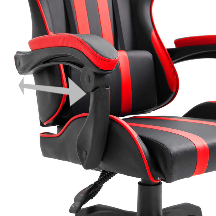 gamingstol kunstlæder rød