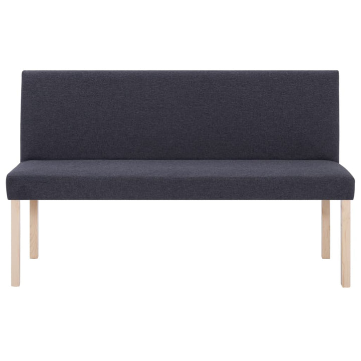 bænk 139,5 cm polyester mørkegrå