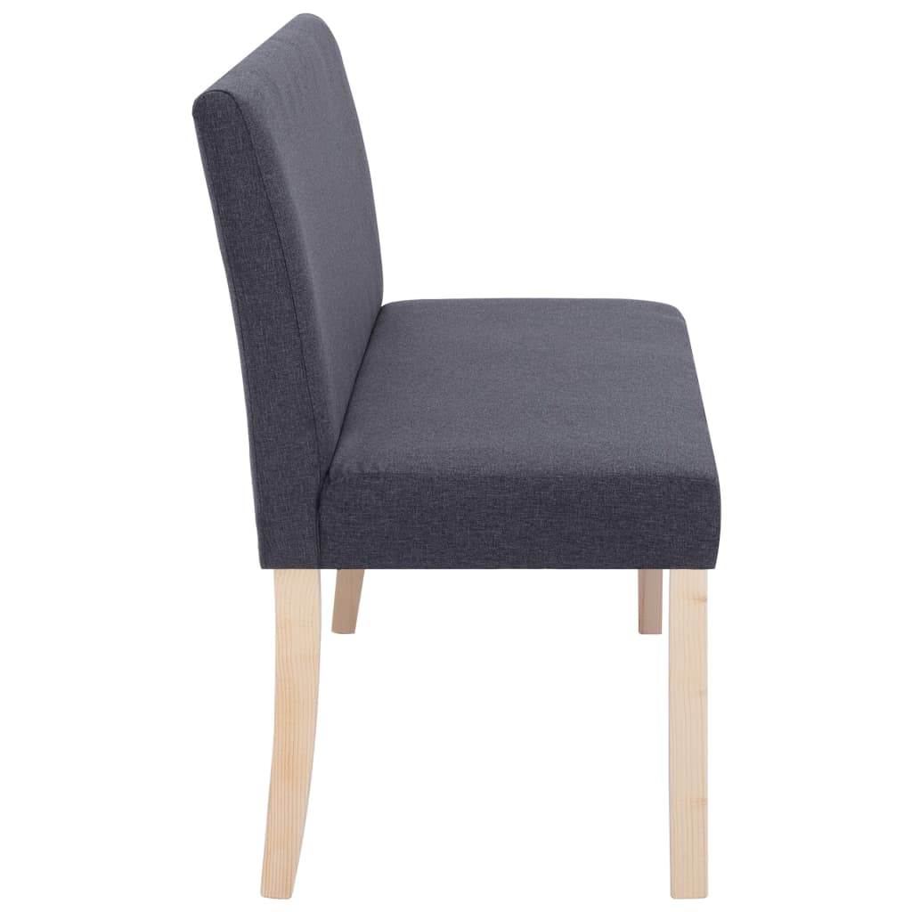 bænk 139,5 cm polyester mørkegrå