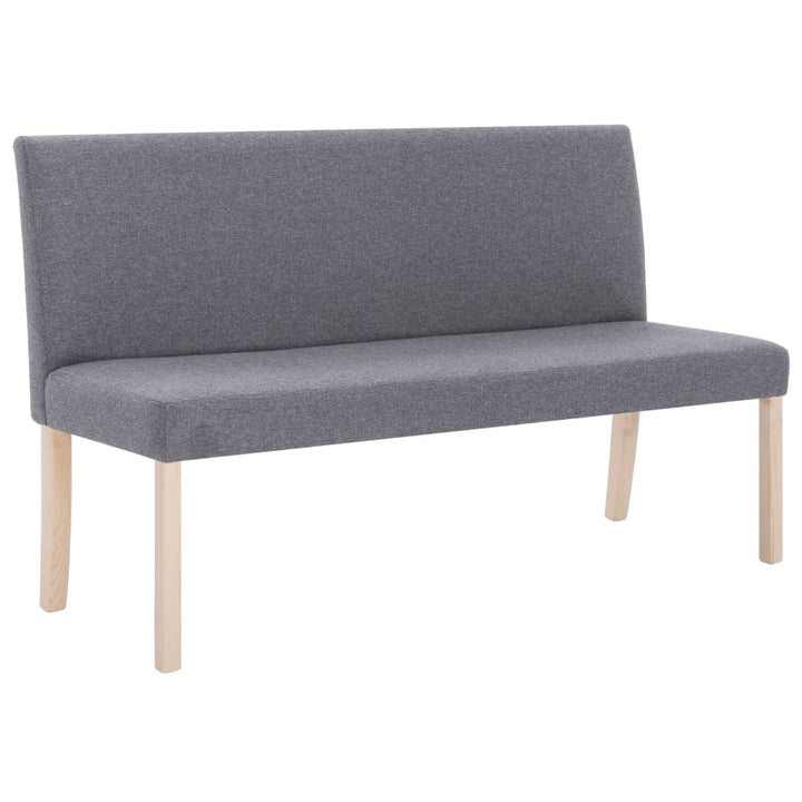 bænk 139,5 cm polyester lysegrå
