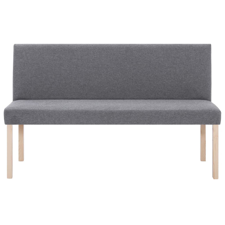 bænk 139,5 cm polyester lysegrå