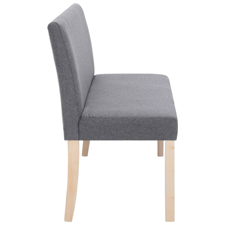 bænk 139,5 cm polyester lysegrå
